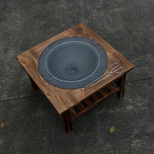 炭火户外庭院烤火炉取暖器家用罩套烧炭小型烧炭烤网火盆煮茶炉子