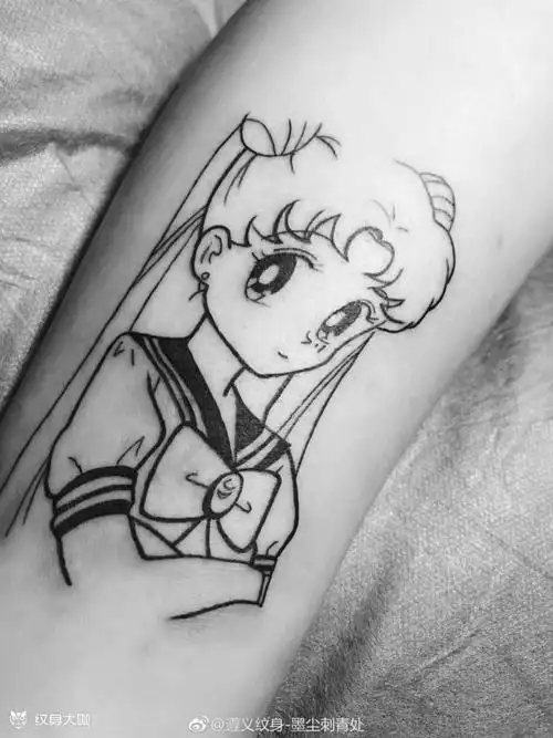 美少女战士_纹身图案手稿图片_墨尘的纹身作品集