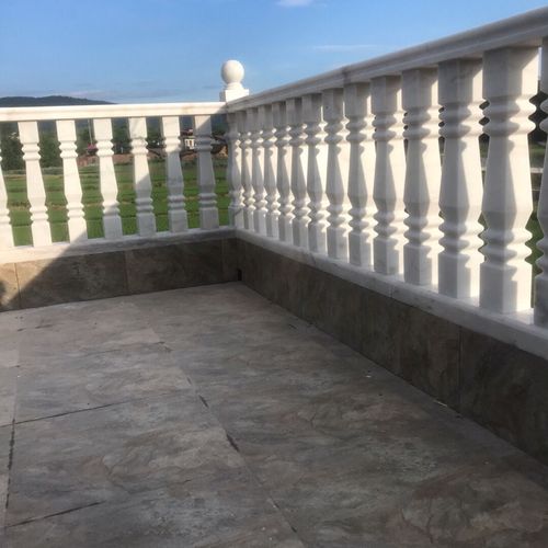 天然大理石栏杆农村阳台别墅护栏楼梯扶手