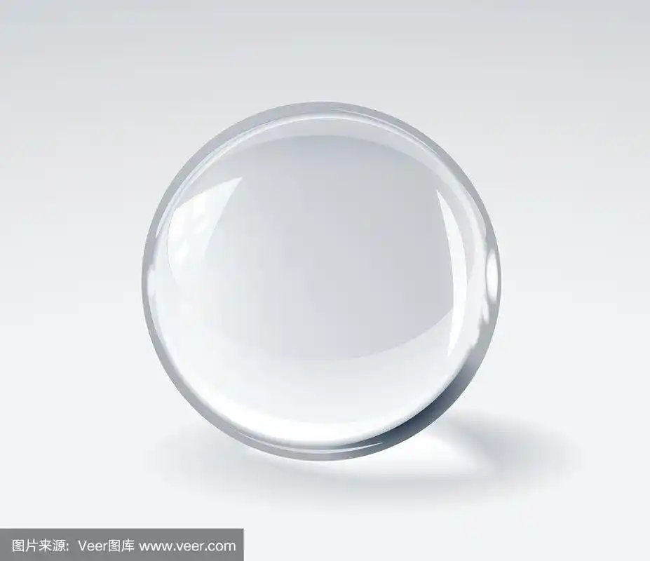 逼真的3d玻璃球球在光的背景