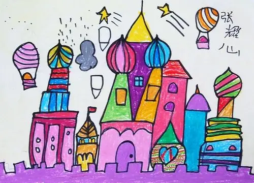 城堡/少儿绘画作品/儿童画/网络美术馆_中国少儿美术教育网