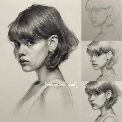 素描头像详细步骤图一起画吧