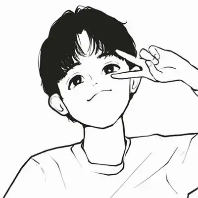 简约耐看的独一无二手绘情侣头像 一男一女不容易发现的情头图片_情侣