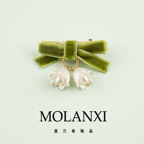 网红新款ins甜美铃兰花发夹珍珠蝴蝶结发卡刘海夹边夹发饰头饰品