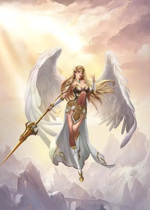 神圣的持枪战斗天使|插画|游戏原画|四夕先生v_原创作品-站酷zcool