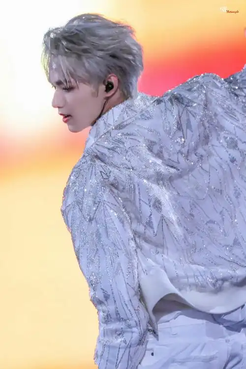 提到银发当然少不了演唱会专门把发色染成应援色的刘耀文银色太好看啦