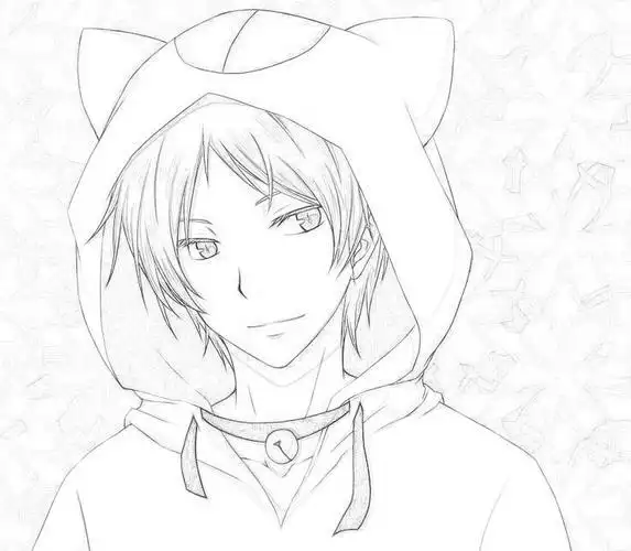 q版素描男生简笔画