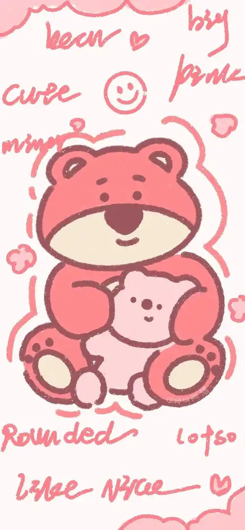 草莓熊壁纸套图壁纸小清新高清壁纸