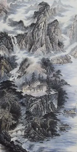 姚老师2现代作家写意画四尺山水