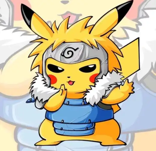 当历届火影遇到皮卡丘,柱间诠释霸气,二代也有发福的时候