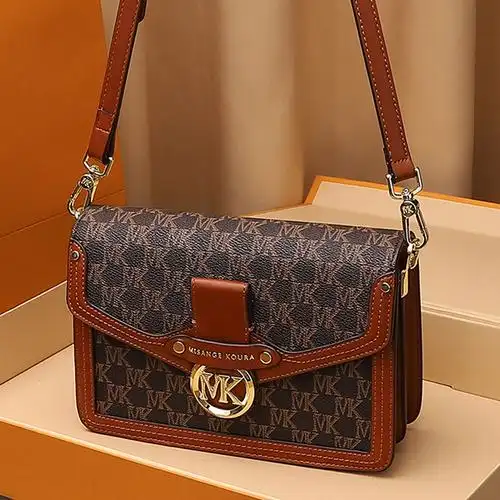 法国大牌mk女包真皮包包女2022新款夏季高级感小方包单肩斜挎小包