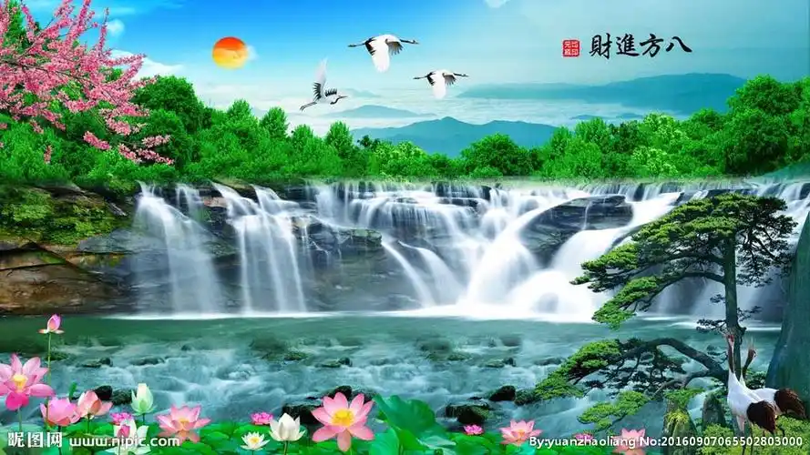 八方进财设计图__风景_psd分层素材_设计图库_昵图网nipic.com