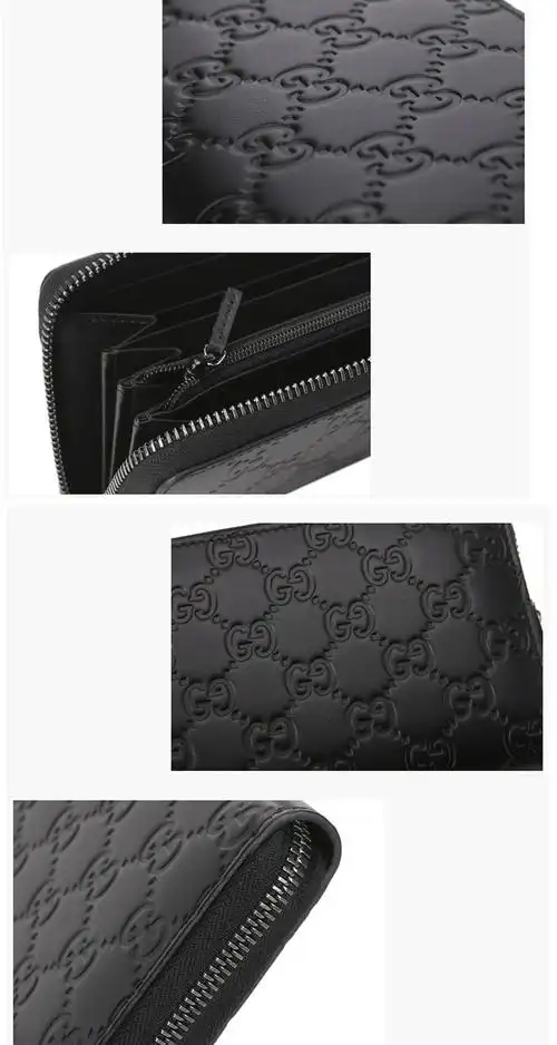 gucci 古驰钱包 男士牛皮经典双g压花长款钱包钱夹