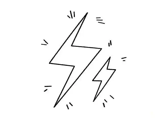 闪电简笔画