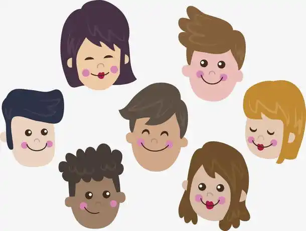 卡通人物头像素材免费下载_觅元素