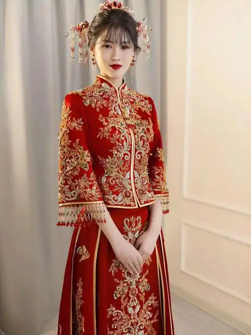 中式婚礼秀禾服68一眼一万年就爱上了得中式嫁衣68