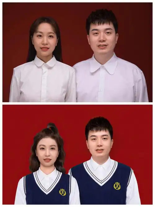 30块钱的结婚登记照修图换装