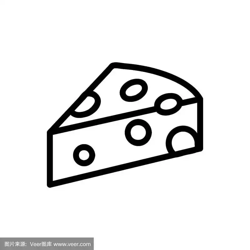 奶酪图标矢量.孤立轮廓符号插图