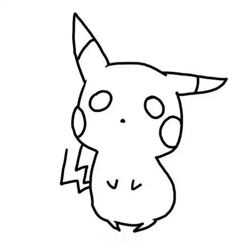 萌萌的皮卡丘简笔画教程