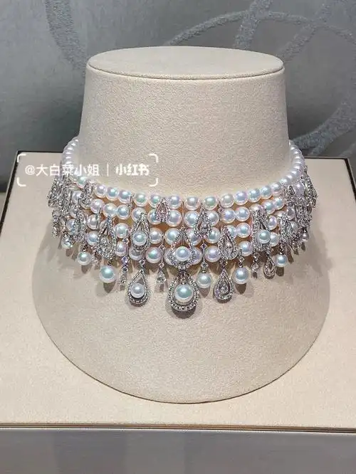 mikimoto御木本高级珠宝akoya珍珠钻石项链