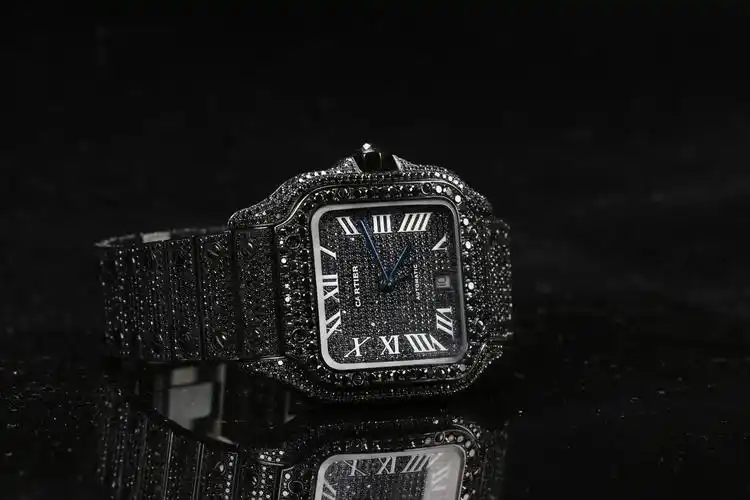 卡地亚 santos系列黑满天星满钻特大号 - 钻峰钟表(上海)有限公司