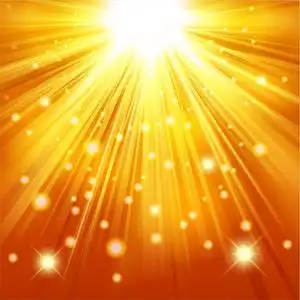 金色的光芒闪烁着火花和闪光发光孤立白色透明效果, 镜头光晕, 爆炸