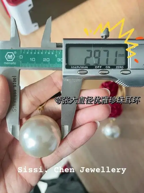 秋冬款30mm大直径珍珠丝带玫瑰耳环预告