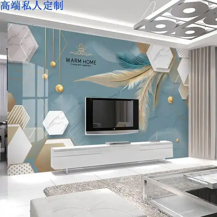 定制电视背景墙壁纸厂家直销