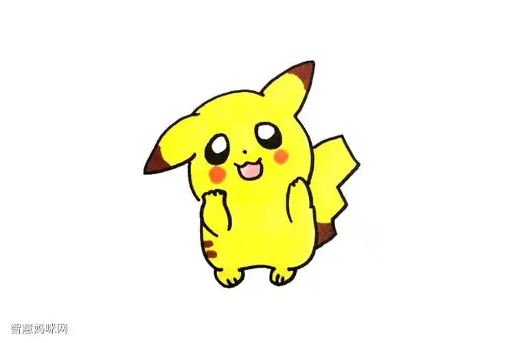 萌萌的皮卡丘怎么画