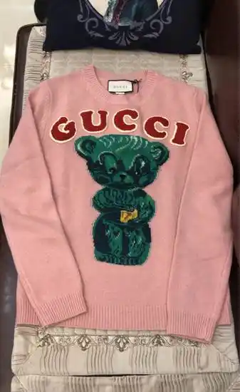 全新正品 gucci 古奇 小熊 羊绒毛衣 情侣款