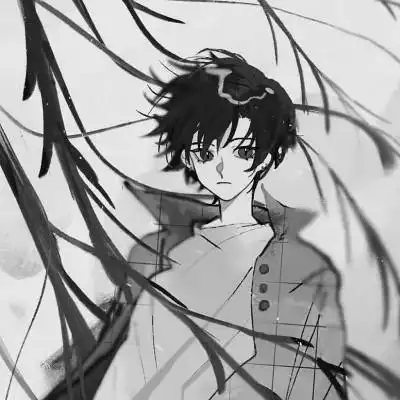 优质动漫男头黑白