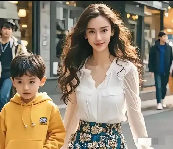 杨颖与儿子小海绵同框,画面温馨而甜蜜.