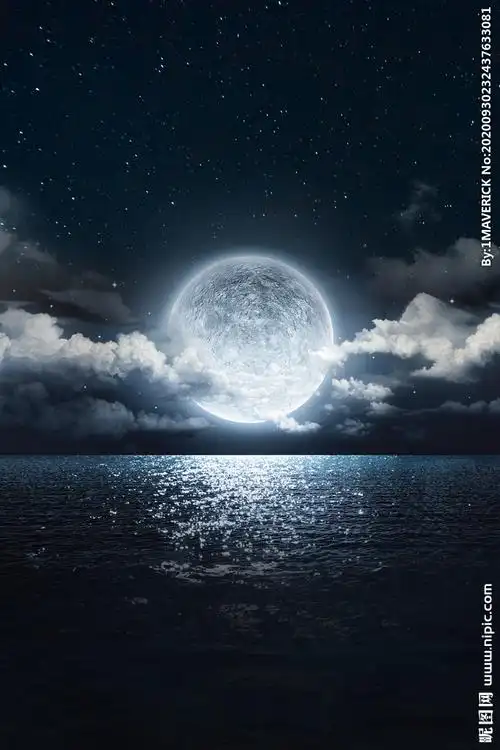 唯美月亮背景图片