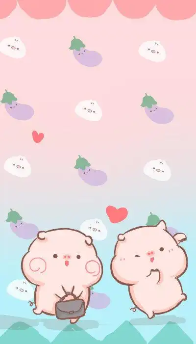 作者 皮呦piyo呀超级可爱情侣背景