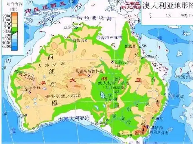 澳大利亚地形图