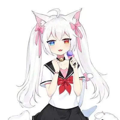 二次元猫耳少女头像 猫耳动漫头像女可爱萌漂亮