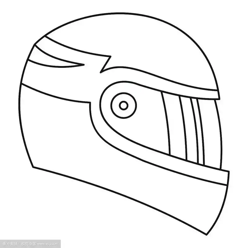 摩托车头盔图标轮廓风格