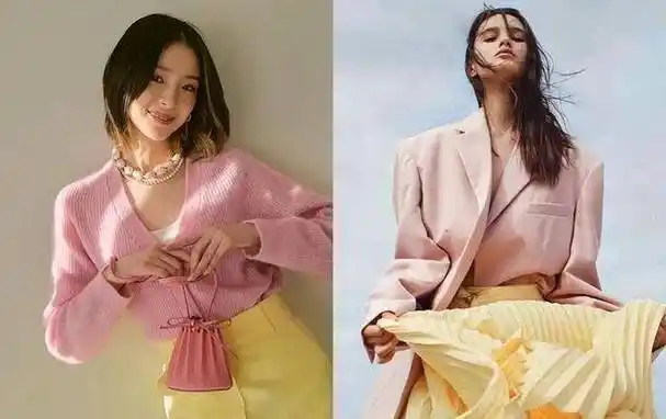 原创angelababy杂志生图太惊艳穿黄色套装暴露暗黄肌侧身露腰吸睛