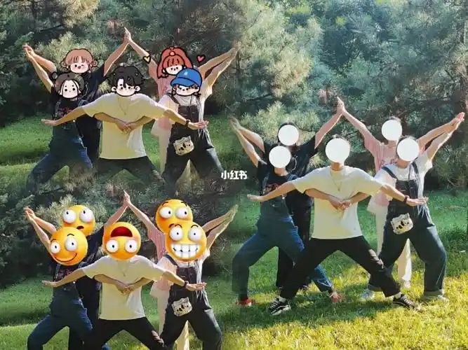 五人拍照  好铁汁们的摆拍