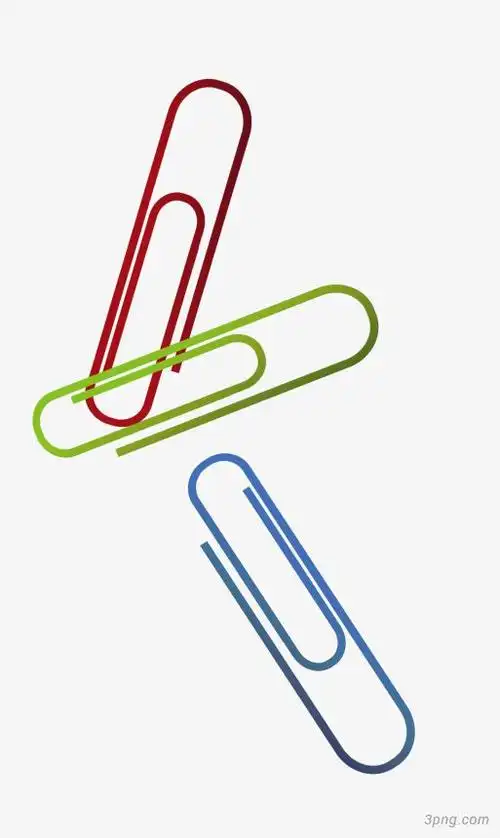 矢量曲别针png素材透明免抠图片卡通手绘