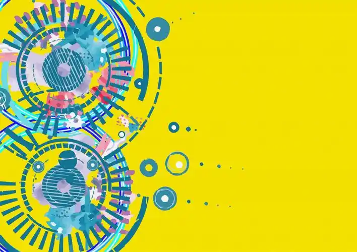 齿轮设计ppt黄色背景图片