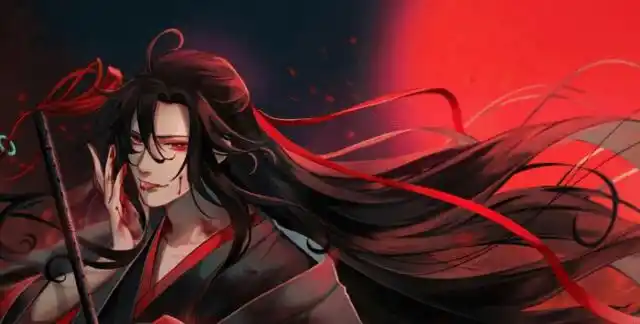 原创魔道祖师夷陵老祖大号手办来袭吹笛姿势很帅气黑衣仙气飘飘