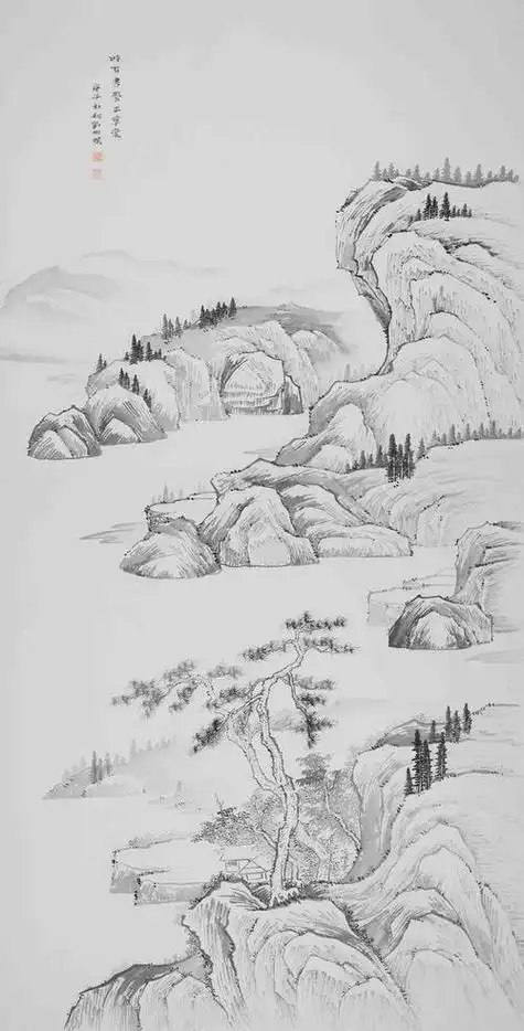 铅笔山水画铅笔画