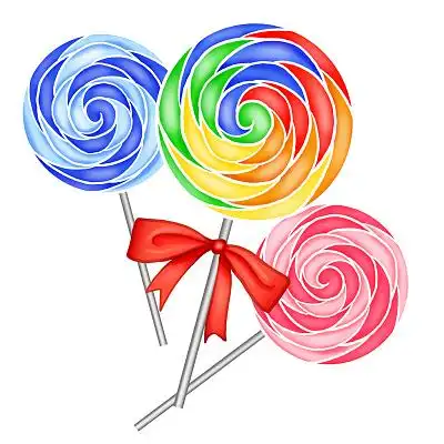 手绘卡通彩色棒棒糖原创插画素材儿童节