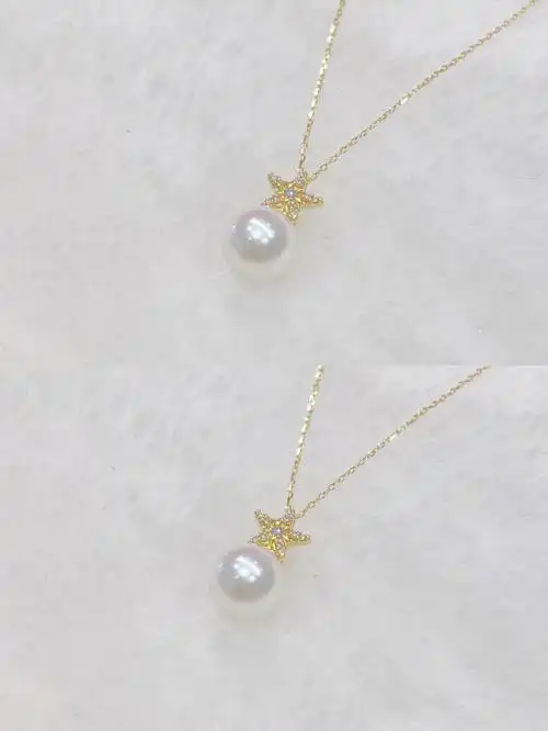 浪漫不过时唯美星星海水珍珠吊坠