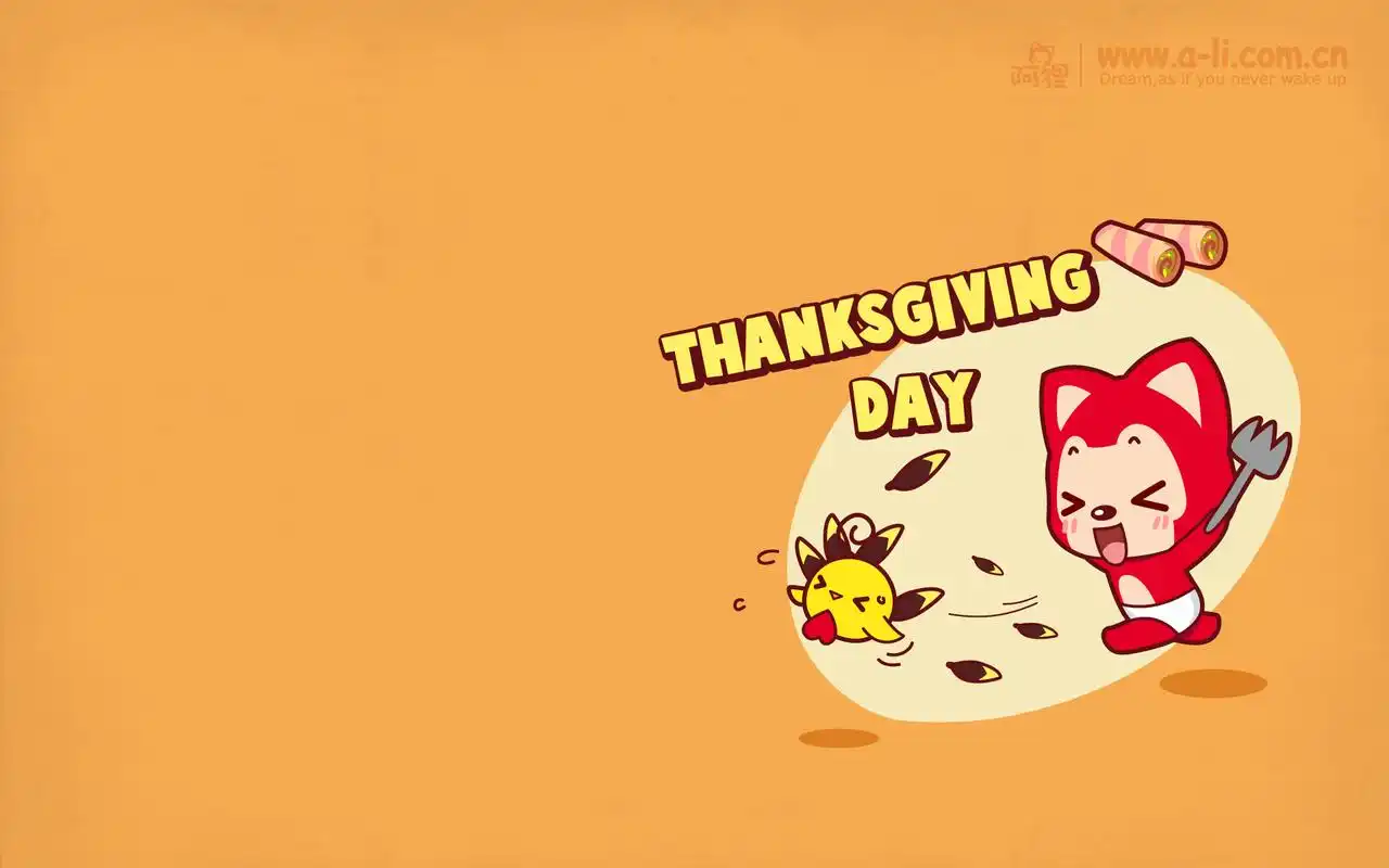 可爱卡通感恩节图片电脑桌面主题壁纸图片(二)