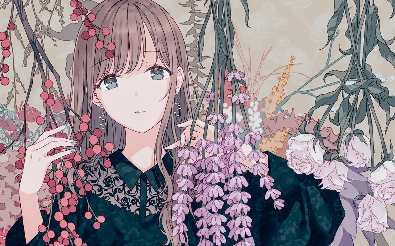 二次元仙气白裙美女桌面壁纸_卡通动漫_壁纸下载_美桌网