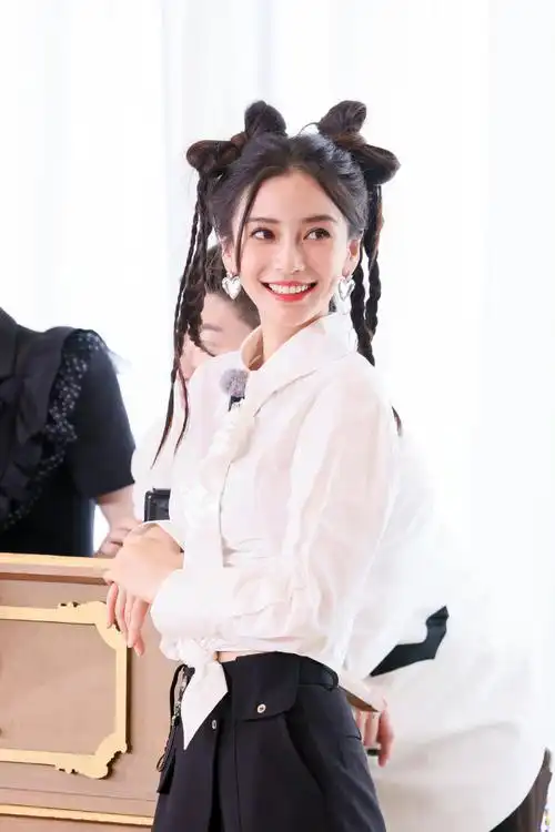 angelababy奔跑吧蝴蝶结麻花辫造型##angelababy奔跑吧蝴蝶结麻花辫