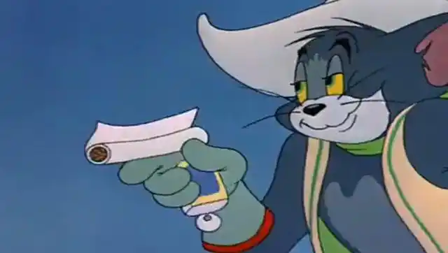 猫和老鼠:本以为汤姆卷烟的方式就够帅了,结果点烟的方式更霸气