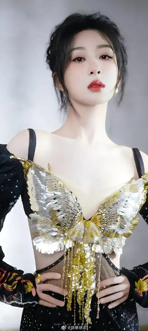 #杨紫拼接长裙#